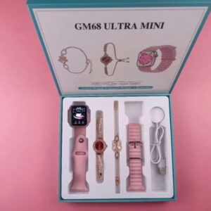 Gm68 Ultra Mini Smartwatch + Quartz Bracelet Watch Combo